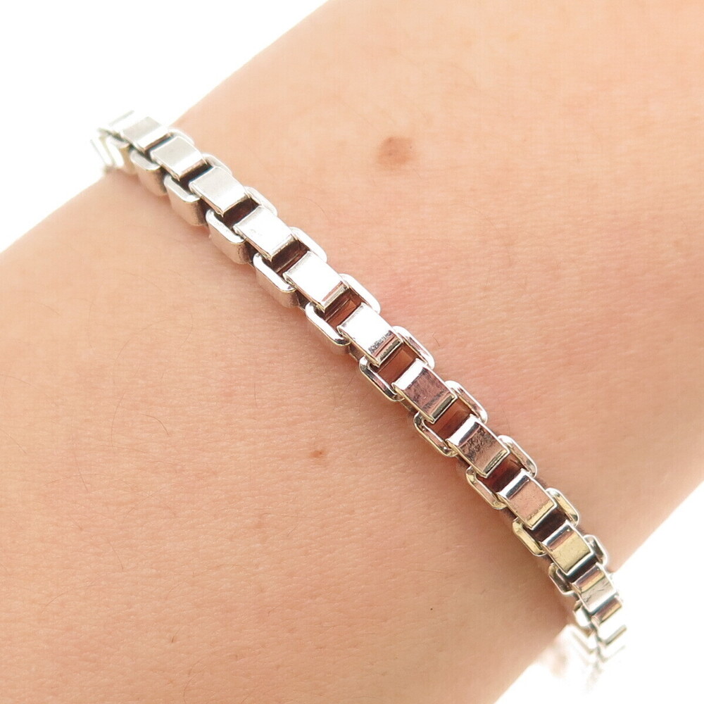 Tiffany & Co. 925 Sterling Silver Vintage Venetian Link Bracelet 7.25